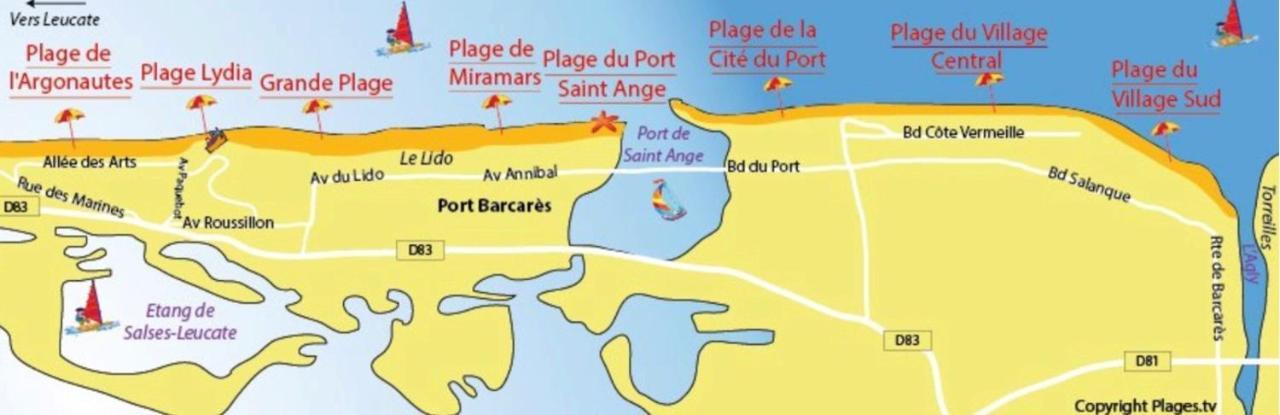 Appartamento Chez Francoise Le Barcarès Esterno foto